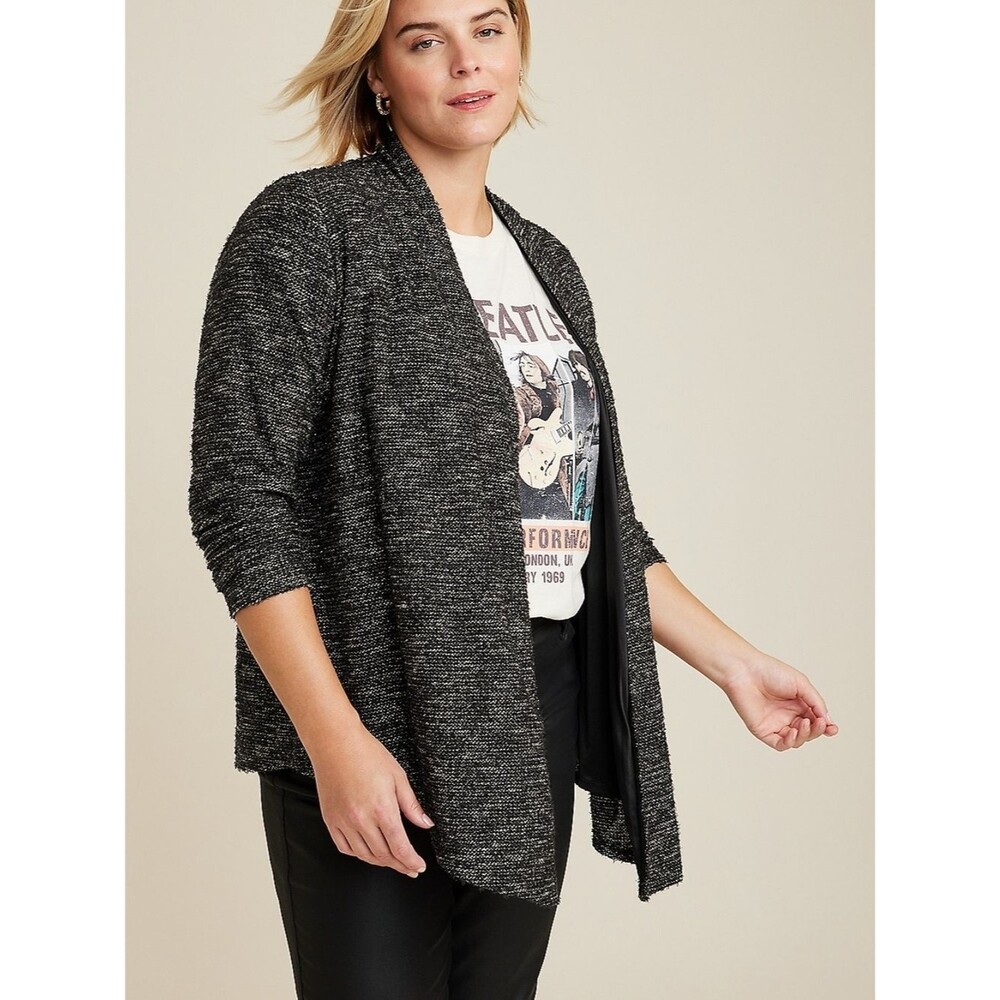 Maurices Plus Size Sparkle Waterfall Cardigan Size 2X NWT